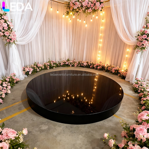 LEDA Wholesale Elegant Romantic Decorative Acrylic Black Wedding Platform Stage for Events Party