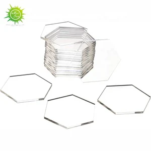 High Premium Clear Acrylic Place Cards Hexagon Seating Cards Wedding Table Numbers Guest Names Sign Holder