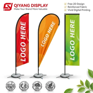 Wholesale Single Double Sided Good Quality Promotional Advertising Feather Flags Banners Open Look Welcome For Promotional Use