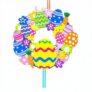 Easter Decoration DIY 3D Chick Hatching Egg Ornament Craft Kit Cartoon Sticker