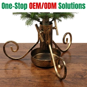 Wholesale Heavy Duty Cast Iron Christmas Tree Stand Vintage Wrought Iron Base for Large Real Trees