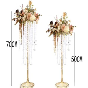 Bulk for Tabletop Flower Arrangement Gold Wedding Centerpieces for Tables Crystal Flower Stand Gold Floral Vases