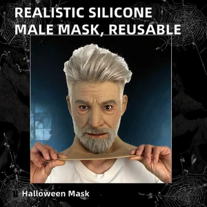 Cyou High Quality Artificial Silicone Male Mask Eco-Friendly Halloween Party Transgender Reusable Full Face Mask