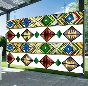 Factory Price Custom 3.5*4M Large Size Eritrean Ethiopian Cross Habesha LOGO Backdrop Cloth Banner for Decorations and Wedding