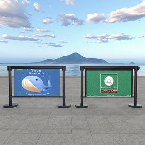 Eco-Solvent Printed Giant Tarpaulin Air Mesh Banner Bright Colors For Sports Meetings Made Of Durable Aluminum Alloy