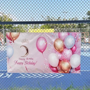 Custom Printed Birthday Party Vinyl Banner Colorful Outdoor Sign for Celebration Events