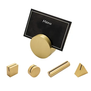 Restaurant Supplies Brass Table Number Holder Menu Display Holder