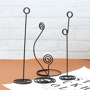 Verified Factory Customized Design Metal Material Premium Table Wedding Place Card Holders Photo Holder