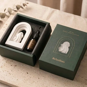 Custom Wax Tablets Halloween Ghost Shape Arch Plaster Diffuser Set Essential Oil Luxury Gift Box Desktop Home Fragrance Decor