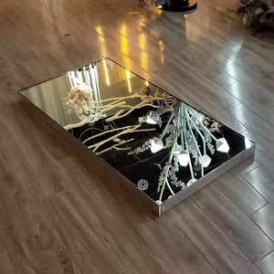 New Arrival Customizable Wedding Stage Platform Floor Flower Decoration Gold Silver Stage Frame Wedding Dance Floor