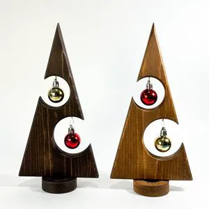 Modern Wooden and MDF Christmas Tree Table Top Decor for Festive Styling Stand and Accessories RR ENTERPRISES Model RR202515918