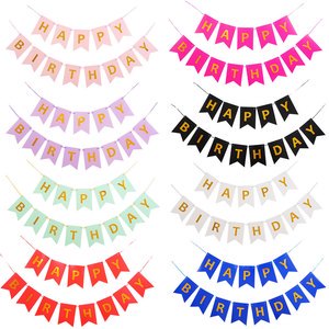 Colorful Felt Party Banners Eye-Catching and Festive Flags for Celebrations