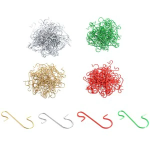 S-Shaped Metal Wire Hooks for Christmas Tree Stand Accessories for Hanging Christmas Ornaments Xmas Party Balls Stollen Gifts