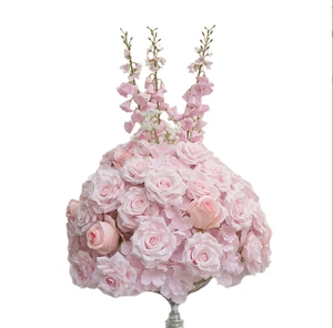 Gift Luxury Purple and Pink Silk Wedding Table Flowers High Quality Spring Color Centerpieces for Romantic Weddings Party Decor