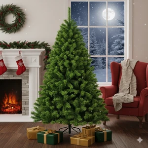 5-9FT High Quality Eco-Friendly Artificial Christmas Tree-Full PVC Metal Stand Factory Wholesale Price Indoor Use