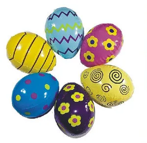 Waterhan Factory Custom Colored Easter Indoor/Outdoor PVC Inflatable Exercise Ball Decoration 105cm 20kg+ Capacity All Seasons