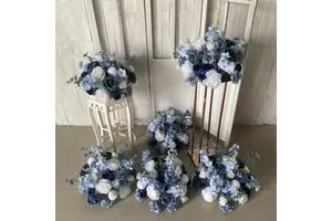 C-494 Navy Blue Artificial Flower Balls 30cm 40cm Table Centerpieces Table Decor for Wedding Birthday Table