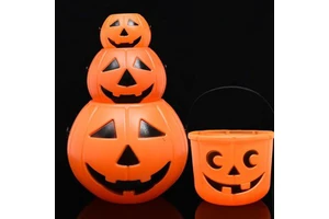 Factory Direct Halloween Decoration Pumpkin Bucket Led Halloween Candy Bucket Plastic Halloween Bucket