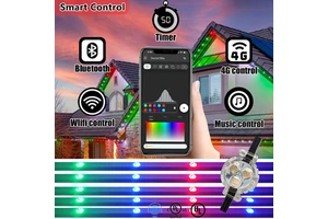 All-season Addressable Pixel Light RGBW Outdoor LED PointLights DC12V 24V IP68 Smart Control For Eaves Decoration