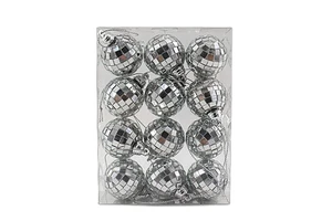 Popular 35mm Hanging Glass and Plastic Christmas Ornaments Mirror Tree Decoration Ball Box Packed Christmas Decorations