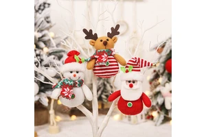 Christmas Santa Claus Snowman Deer Doll Ornaments Xmas Gift Toys for Tree Hanging Decoration Christmas Decoration Supplier