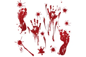 Wholesale Ghost House Party Supplies PVC Wall Stickers Halloween Decoration Blood Handprint Wall Stickers