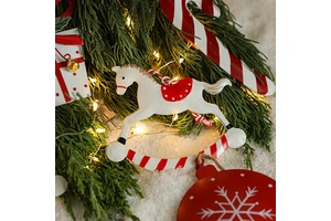 Iron Christmas Pendant Santa Claus Deer Christmas Tree Decoration Balls for Christmas Tree Accessories