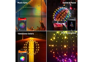 LED Outdoor Garden Lights Fold Christmas Decorative Waterproof 3d Led Motif Ball Light