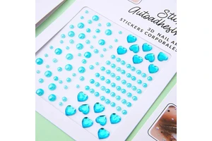 New Colorful DIY 3D Heart Round Gem Pearl Face Sticker for Beauty Embellishment Festival Decal Party Accessories Stage Makeup