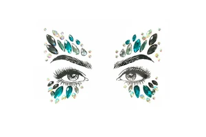 New Style Custom Temporary Body Tattoo Face Gem Sticker For Party