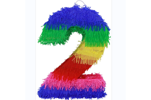 Kids Sports & Entertainment Birthday Party Decorations Colorful Number Two Gaming Pinata for Fiesta Celebrations