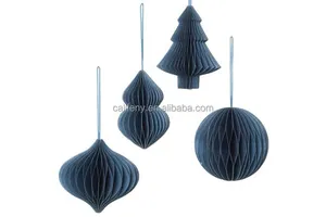 Set of 4 Christmas Tree Decoration Paper Christmas Ornaments Wall Paper Home Decoration