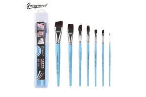Giorgione 7 Pcs Blue Face Paint Sticks Creamy Crayons Non-Irritating Formula Makeup Pens Artistic Body Design Nylon Wood Handle