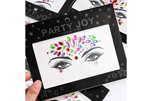 3D Acrylic Rhinestone Face Sticker Masquerade Party Face Makeup Decoration Temporary Tattoo Face Painting Decals
