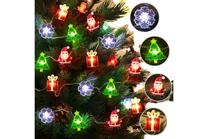 Christmas Ornaments fairy String Lights Led Battery Operated Garland Xmas Decorations for Home New Year Decor