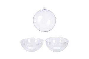 100mm Clear Fillable Plastic Christmas Balls Ornament DIY Craft Xmas Tree Decor Balls Fillable Bauble Ornament Balls