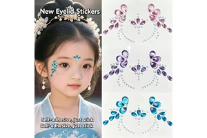 3D Rhinestone Face Tattoo Stickers For Festival Glitter Makeup Jewelry Sticker On Face Crystals Gem Jewels Diamonds Decoration