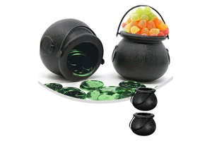 Wholesale Plastic Halloween Pumpkin Candy Bucket with Custom Handle for Party Decorations and Holiday Supplies