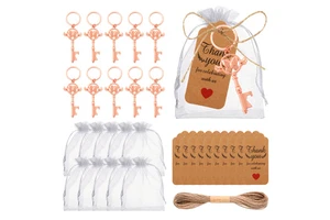 Quinceanera Party Favors for Guests Butterfly Bottle Opener Keychain and Organza Bags 15 Years Old Birthday Party Favors