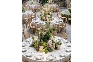 Qq474 Romantic Banquet Design Wedding Table Decoration Flower Centerpiece Event Custom Party Artificial Flower Decoration