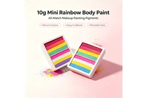 10g Mini Rainbow Split Cake Face Body Paint Rainbow Face Painting Pigment Portable Makeup Paint