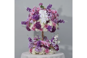 New Purple Artificial Flower Wedding Table Decoration Flower Ball Wedding Centerpieces Table Decorations Wholesale