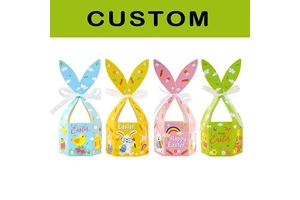 12pcs Customizable Disposable Easter Candy Gift Box with Environmental protection for Party Planning Company