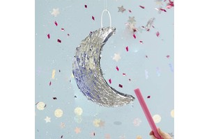 Gold and Silver Moon Stars Aluminum Film Pinata Children's Birthday Party Toy Game Props Pinata Smash Sugar Beat