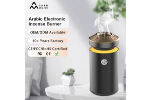 Wholesale Arabic Electronic Incense Burner Portable USB Rechargeable Bakhoor Burner With 7 Colors LED