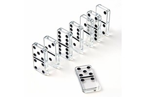 Professionally customized classic domino game set, featuring smooth, polished dominoes, perfect for family and party games.