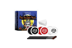 EELHOPE Halloween Palette Set Paint-Ready Foundation Makeup Clown-Style Multi-Color Palette for Face & Body Paint