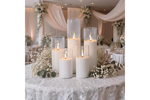 Matti's Floral Wedding Centerpieces Table Light Decorations Flowers And Led Candle For Decoration Wedding Artificial