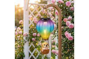 Novelty Hot Air Balloon Night Light Animal Basket LED Lanterns Fairy Tale Decorative Hanging Lamp For Bedroom Birthday Gift