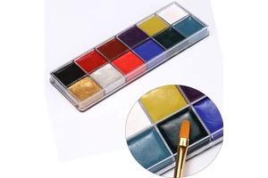 12 Colors Face Painting Body Paint Makeup Halloween Party Face Body Art Painting